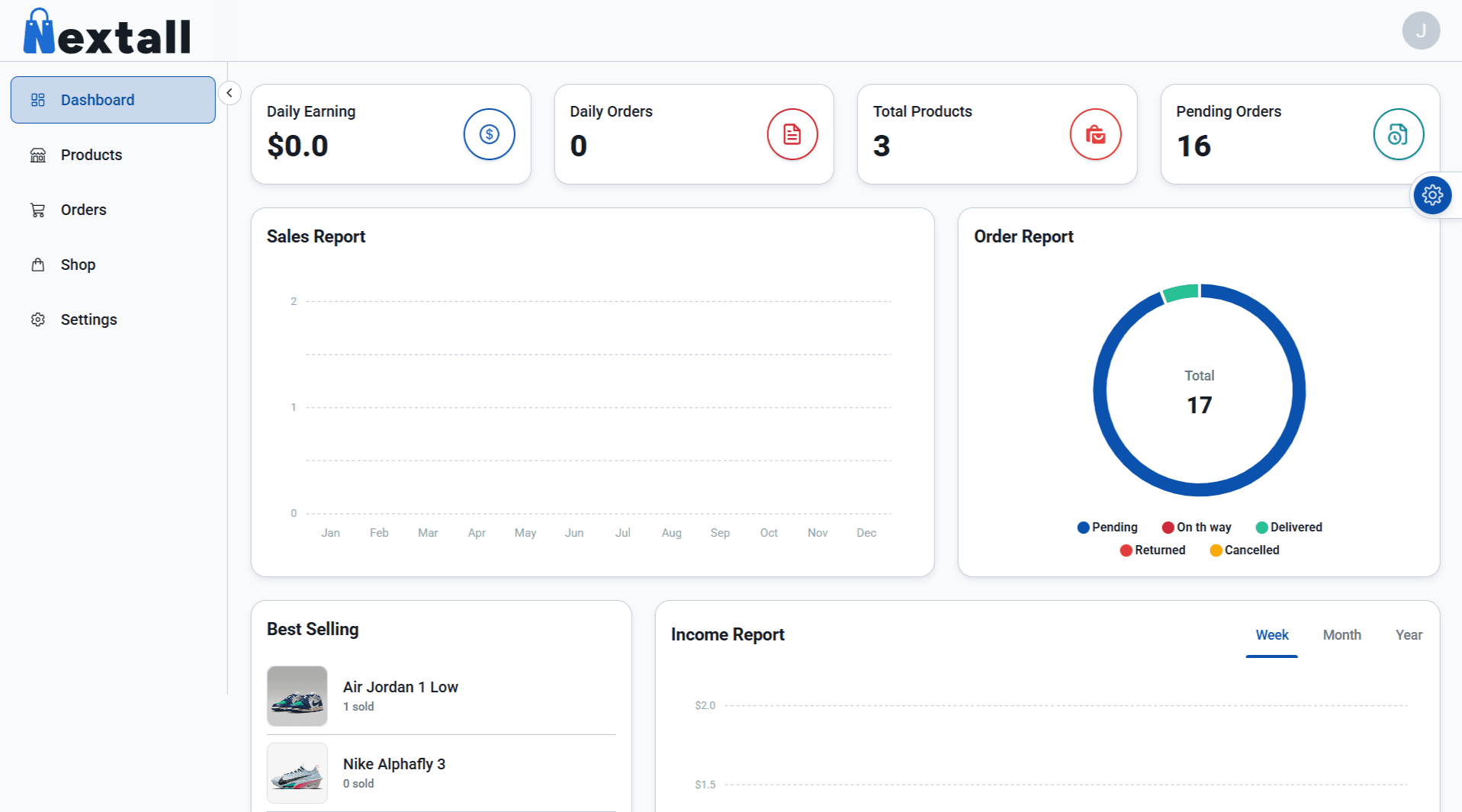 Vendor Control Panel